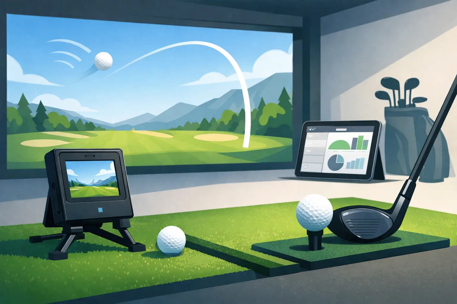 Launch Monitor Review for Serious Home Golf