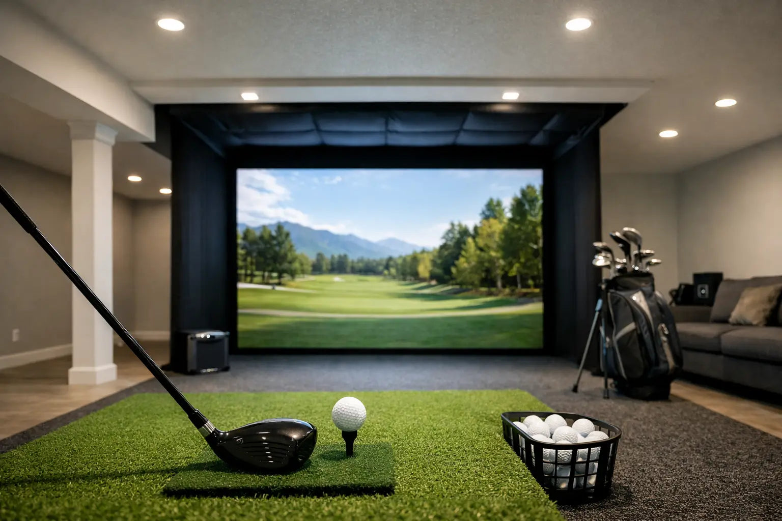 Basement Golf Simulator Ceiling Height Guide