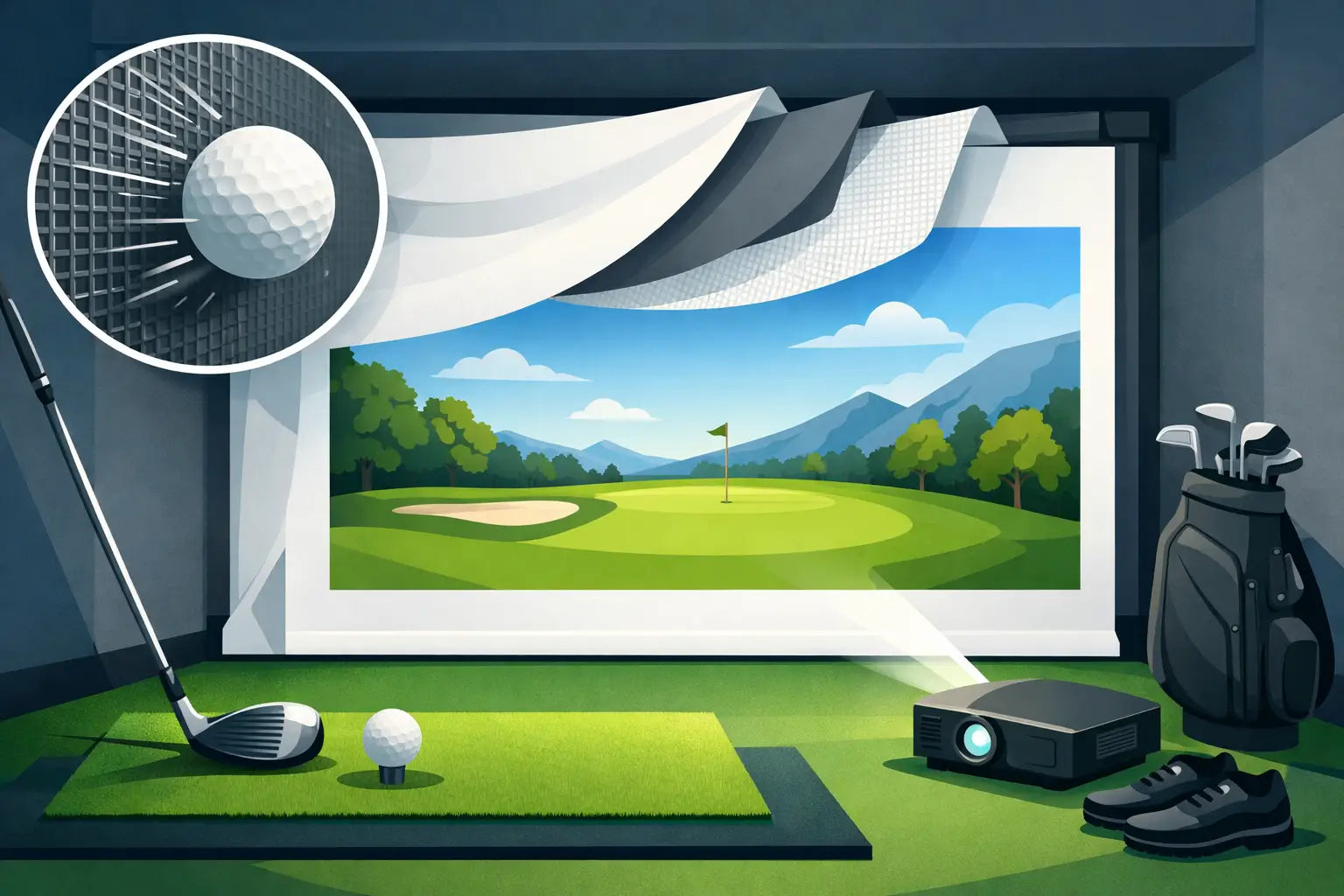 Impact Screens for Golf Simulators That Last