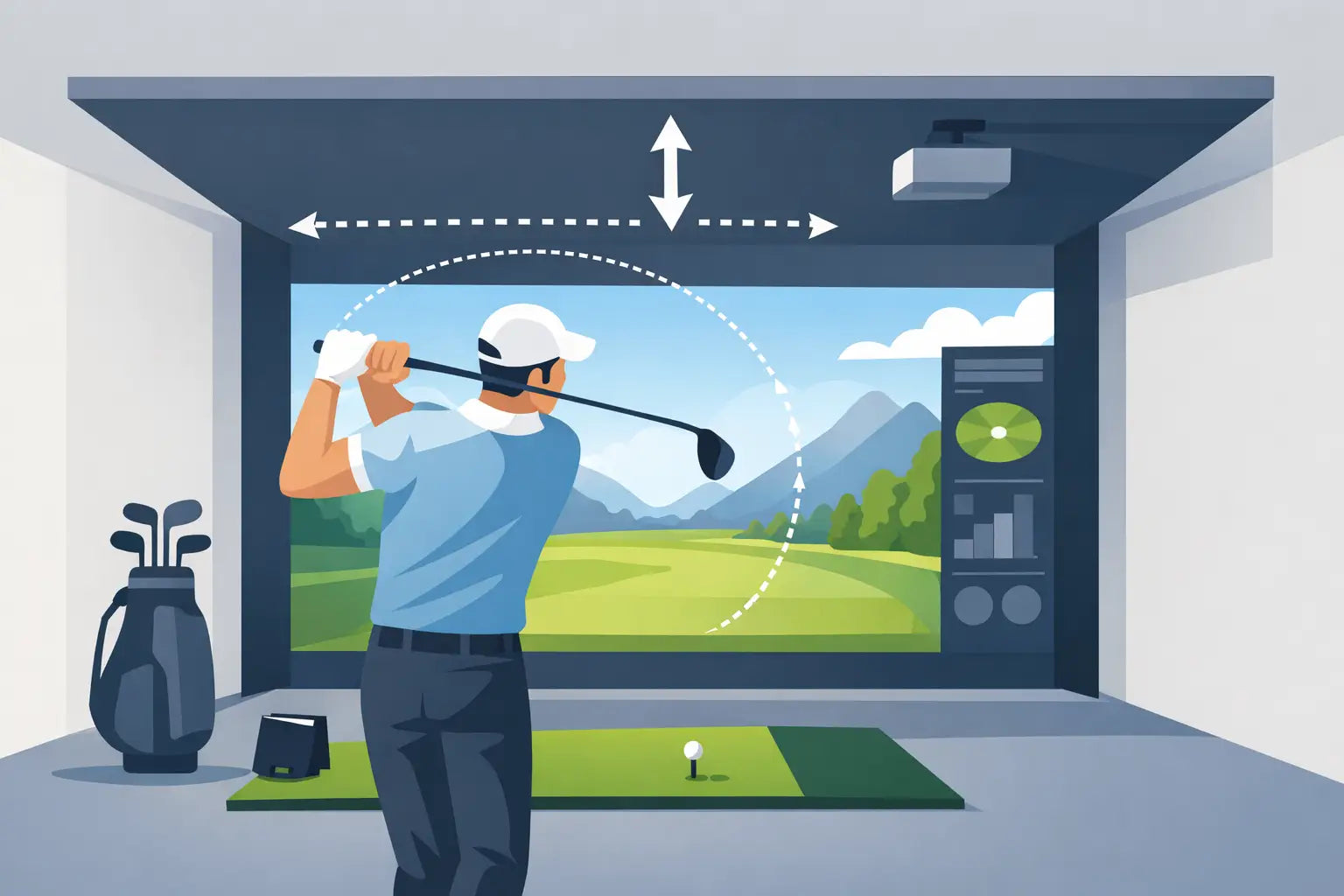 Golf Simulator Ceiling Height Guide for Real Swings