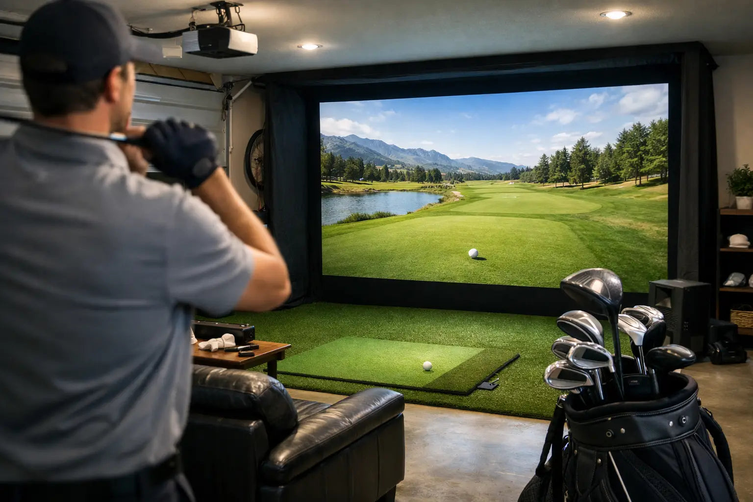 Garage Golf Simulator Setup Ideas That Play Big