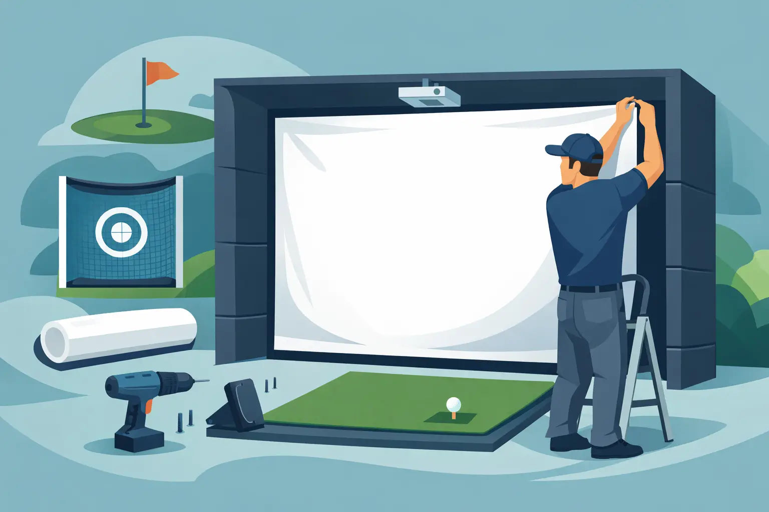 How to Install Impact Screen for a Home Golf Bay